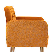 Orange velvet fabric upholstery chaise lounge chair by La Spezia additional picture 10