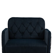 Black velvet fabric upholstery chaise lounge chair by La Spezia additional picture 12