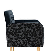 Black velvet fabric upholstery chaise lounge chair by La Spezia additional picture 15