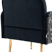 Black velvet fabric upholstery chaise lounge chair by La Spezia additional picture 16