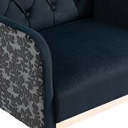 Black velvet fabric upholstery chaise lounge chair by La Spezia additional picture 8