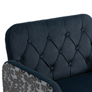 Black velvet fabric upholstery chaise lounge chair by La Spezia additional picture 9