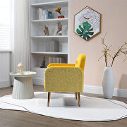 Yellow velvet fabric upholstery chaise lounge chair by La Spezia additional picture 2