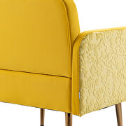 Yellow velvet fabric upholstery chaise lounge chair by La Spezia additional picture 11