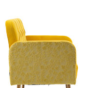 Yellow velvet fabric upholstery chaise lounge chair by La Spezia additional picture 13