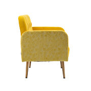 Yellow velvet fabric upholstery chaise lounge chair by La Spezia additional picture 14