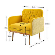 Yellow velvet fabric upholstery chaise lounge chair by La Spezia additional picture 7