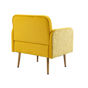 Yellow velvet fabric upholstery chaise lounge chair by La Spezia additional picture 10