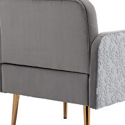 Gray velvet fabric upholstery chaise lounge chair by La Spezia additional picture 8