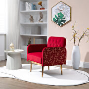 Rose red velvet fabric upholstery chaise lounge chair by La Spezia additional picture 2