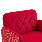 Rose red velvet fabric upholstery chaise lounge chair by La Spezia additional picture 12