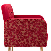 Rose red velvet fabric upholstery chaise lounge chair by La Spezia additional picture 14