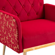 Rose red velvet fabric upholstery chaise lounge chair by La Spezia additional picture 8