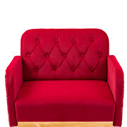 Rose red velvet fabric upholstery chaise lounge chair by La Spezia additional picture 10