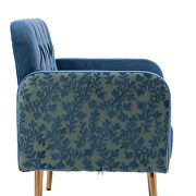 Blue velvet fabric upholstery chaise lounge chair by La Spezia additional picture 11