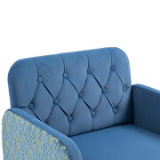 Blue velvet fabric upholstery chaise lounge chair by La Spezia additional picture 10