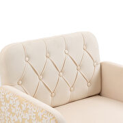 Beige velvet fabric upholstery chaise lounge chair by La Spezia additional picture 8