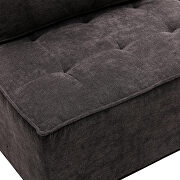 Gray high-quality fabric curved edges ottoman by La Spezia additional picture 2