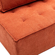 Orange high-quality fabric curved edges ottoman by La Spezia additional picture 2