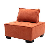 Orange high-quality fabric curved edges ottoman by La Spezia additional picture 4