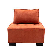 Orange high-quality fabric curved edges ottoman by La Spezia additional picture 5