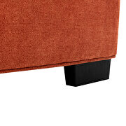 Orange high-quality fabric curved edges ottoman by La Spezia additional picture 6