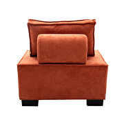 Orange high-quality fabric curved edges ottoman by La Spezia additional picture 8