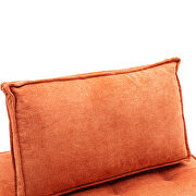 Orange high-quality fabric curved edges ottoman by La Spezia additional picture 9
