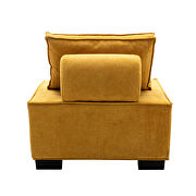 Yellow high-quality fabric curved edges ottoman by La Spezia additional picture 2