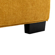 Yellow high-quality fabric curved edges ottoman by La Spezia additional picture 8