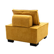 Yellow high-quality fabric curved edges ottoman by La Spezia additional picture 9