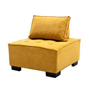 Yellow high-quality fabric curved edges ottoman by La Spezia additional picture 10
