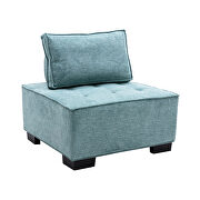 Teal high-quality fabric curved edges ottoman by La Spezia additional picture 6