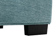 Teal high-quality fabric curved edges ottoman by La Spezia additional picture 7