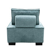 Teal high-quality fabric curved edges ottoman by La Spezia additional picture 8