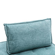 Teal high-quality fabric curved edges ottoman by La Spezia additional picture 10