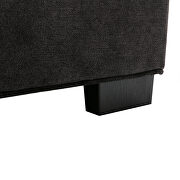 Black high-quality fabric curved edges ottoman by La Spezia additional picture 3
