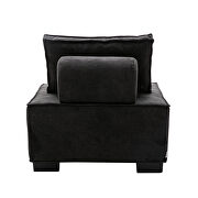 Black high-quality fabric curved edges ottoman by La Spezia additional picture 5