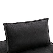 Black high-quality fabric curved edges ottoman by La Spezia additional picture 8