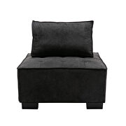 Black high-quality fabric curved edges ottoman by La Spezia additional picture 10