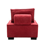 Rose red high-quality fabric curved edges ottoman by La Spezia additional picture 3