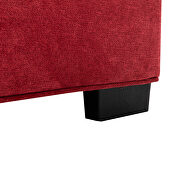 Rose red high-quality fabric curved edges ottoman by La Spezia additional picture 4