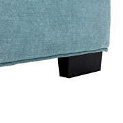 Mint green high-quality fabric curved edges ottoman by La Spezia additional picture 8