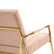 Pink fabric accent leisure rocking chair with stainless steel feet by La Spezia additional picture 11