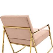 Pink fabric accent leisure rocking chair with stainless steel feet by La Spezia additional picture 10