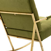 Olive fabric accent leisure rocking chair with stainless steel feet by La Spezia additional picture 7