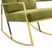 Olive fabric accent leisure rocking chair with stainless steel feet by La Spezia additional picture 8
