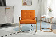 Orange fabric accent leisure rocking chair with stainless steel feet by La Spezia additional picture 2
