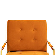 Orange fabric accent leisure rocking chair with stainless steel feet by La Spezia additional picture 6