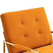 Orange fabric accent leisure rocking chair with stainless steel feet by La Spezia additional picture 7